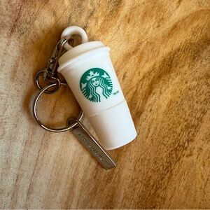 Starbucks White Cup Keychain